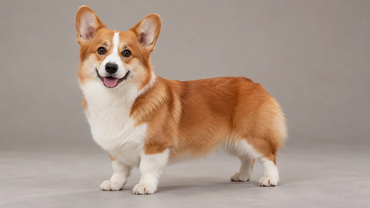 Corgi köpek — kızıl-beyaz (klasik) renk