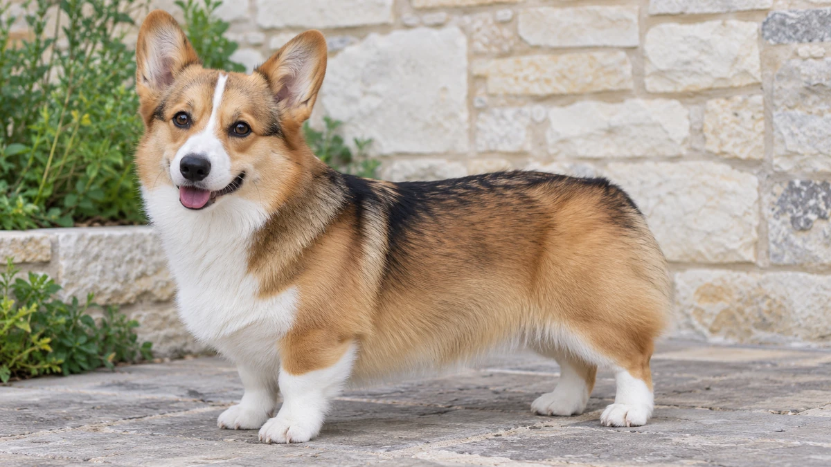 Corgi köpek — sable (kurt gölgeli) renk